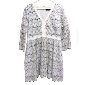 Highline Collective white long sleeves dress size large